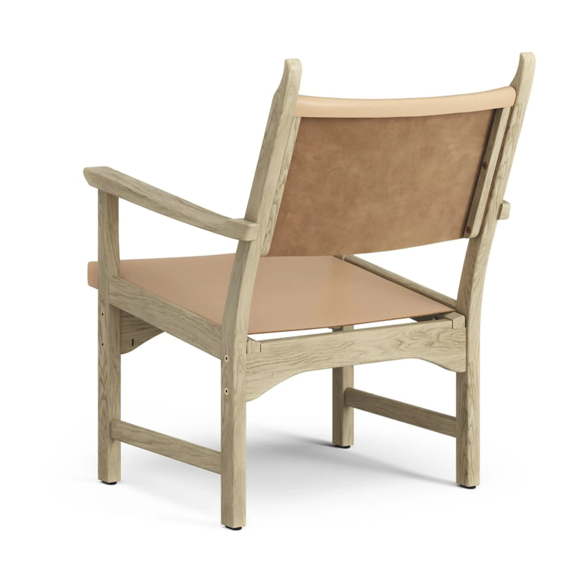 Caryngo fauteuil, Naturelgelakt eikenhout-leer naturel Swedese