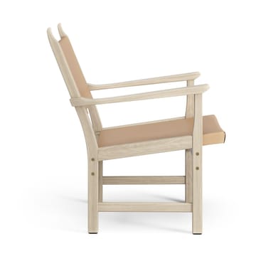 Caryngo fauteuil - Witgepigmenteerd eiken-leer naturel - Swedese