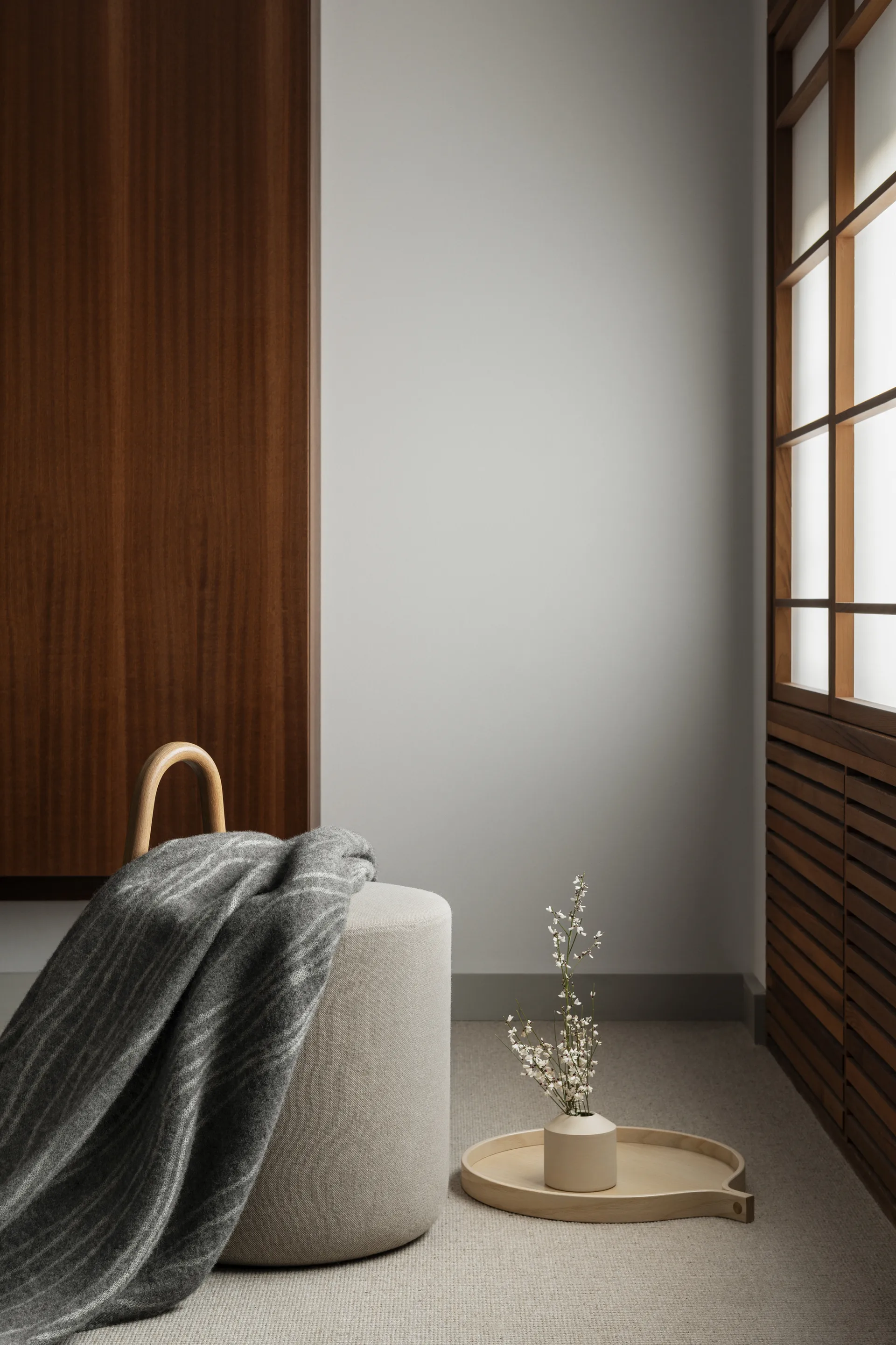 Comma dienblad Ø40 cm, Esp gelakt Swedese