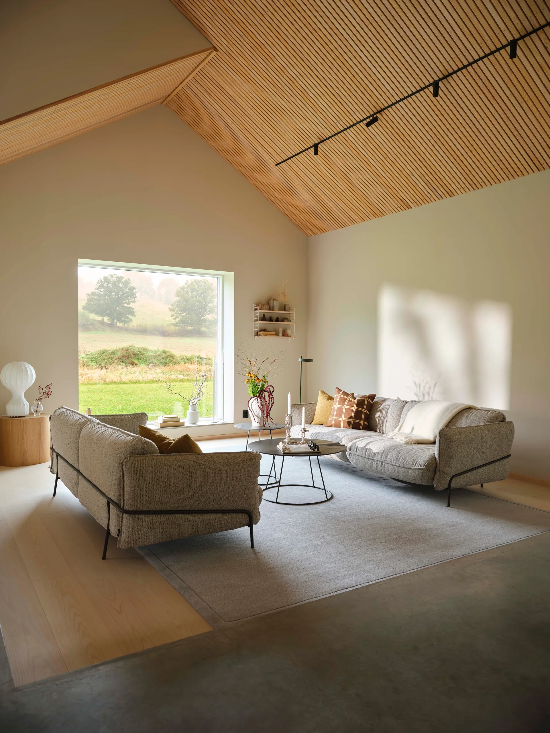 Continental bank, Sealife Dark beige/White-orkangrijs Swedese