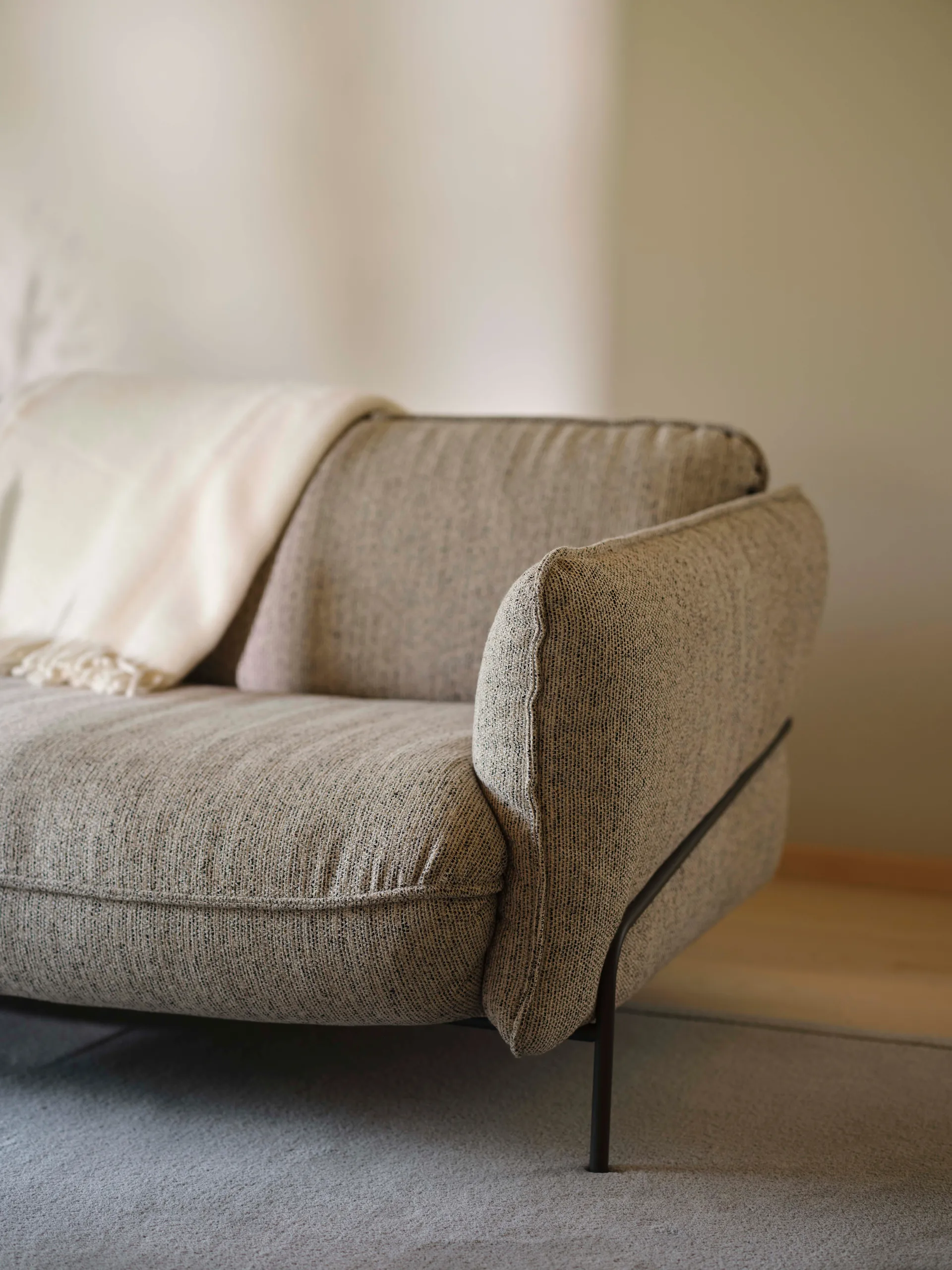 Continental bank, Sealife Light beige/White-orkangrijs Swedese