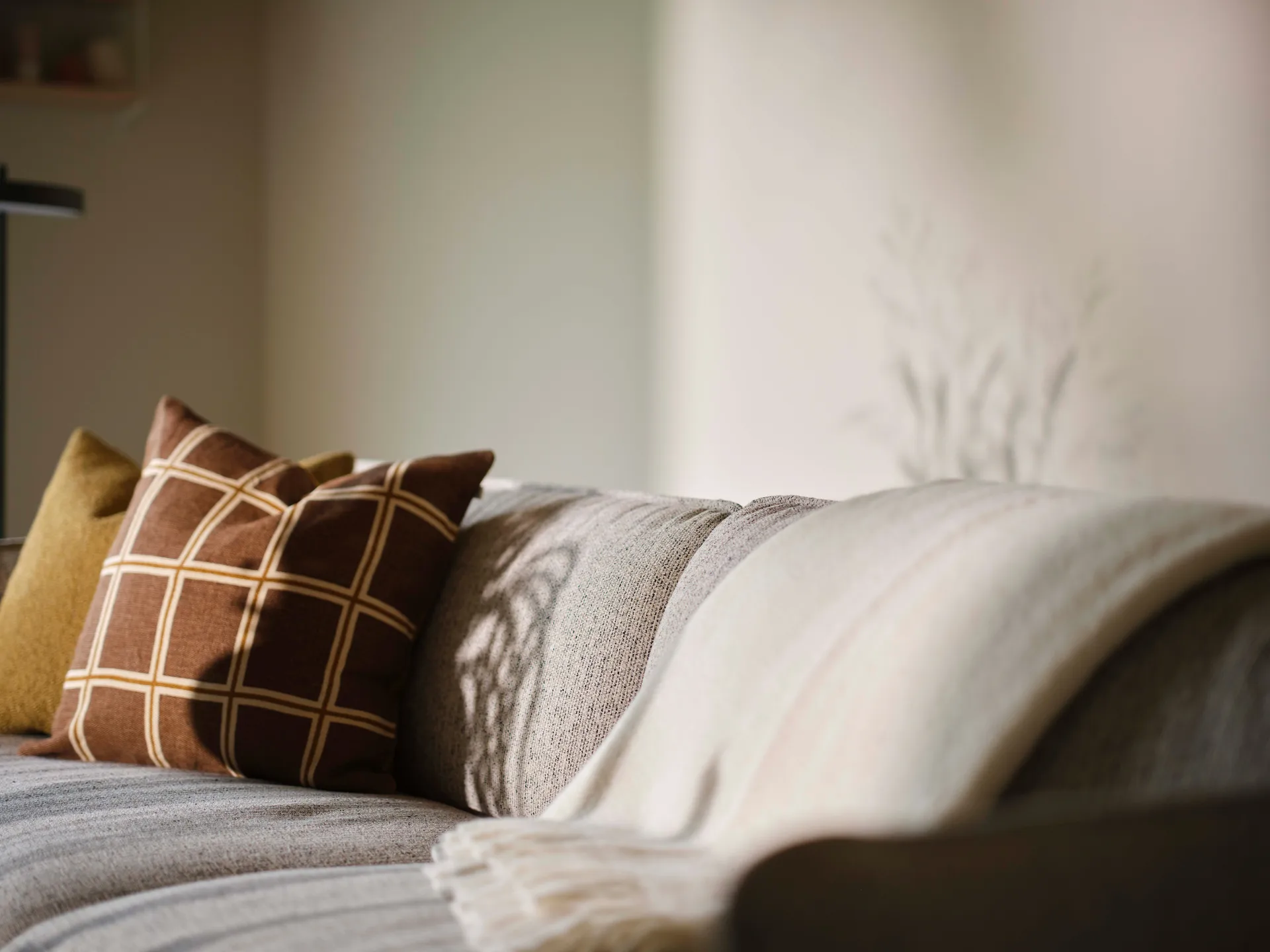 Continental bank, Sealife Light beige/White-orkangrijs Swedese