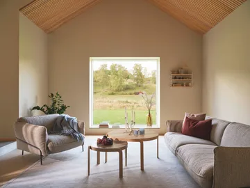 Continental bank - Sealife Light beige/white-verchroomdstaal - Swedese