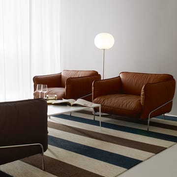 Continental fauteuil - leer elmosoft 54035 bruin, verchroomd stalen frame - Swedese