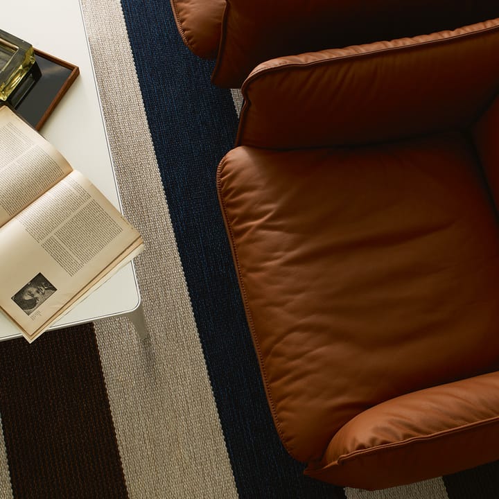 Continental fauteuil - leer elmosoft 54035 bruin, verchroomd stalen frame - Swedese