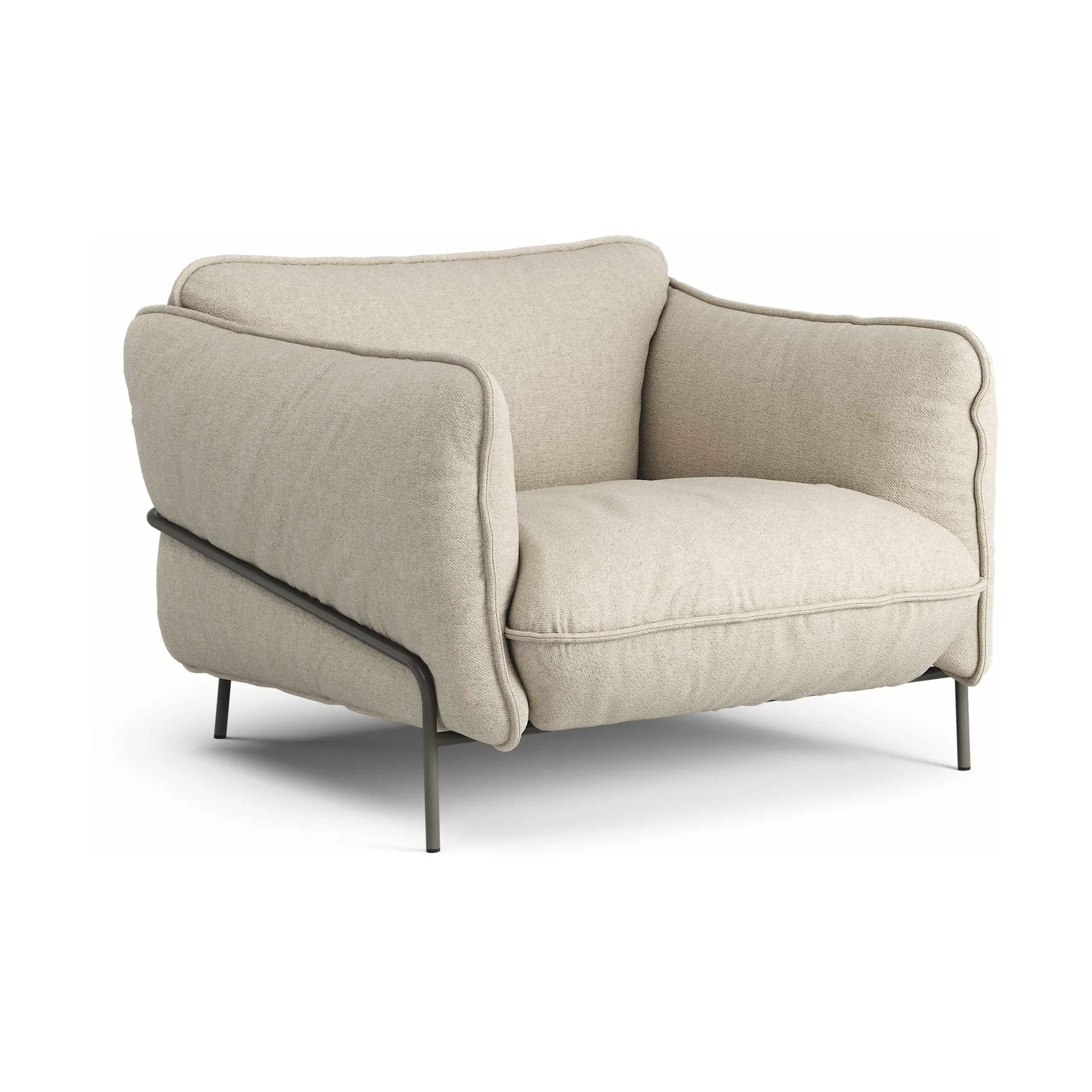Continental fauteuil, Sealife Dark beige/white-orkangrijs Swedese