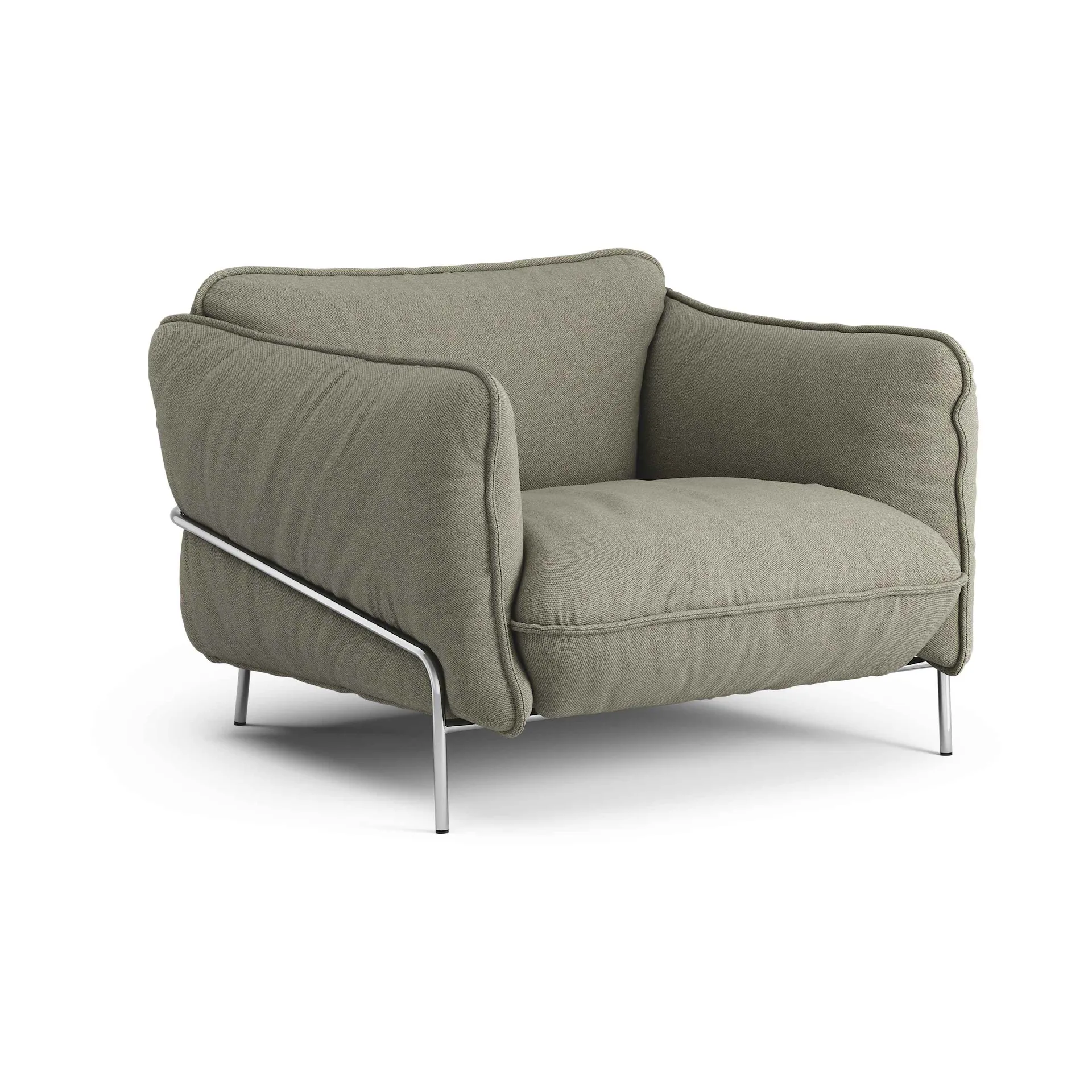 Continental fauteuil, Sealife Green/black-verchroomdstaal Swedese