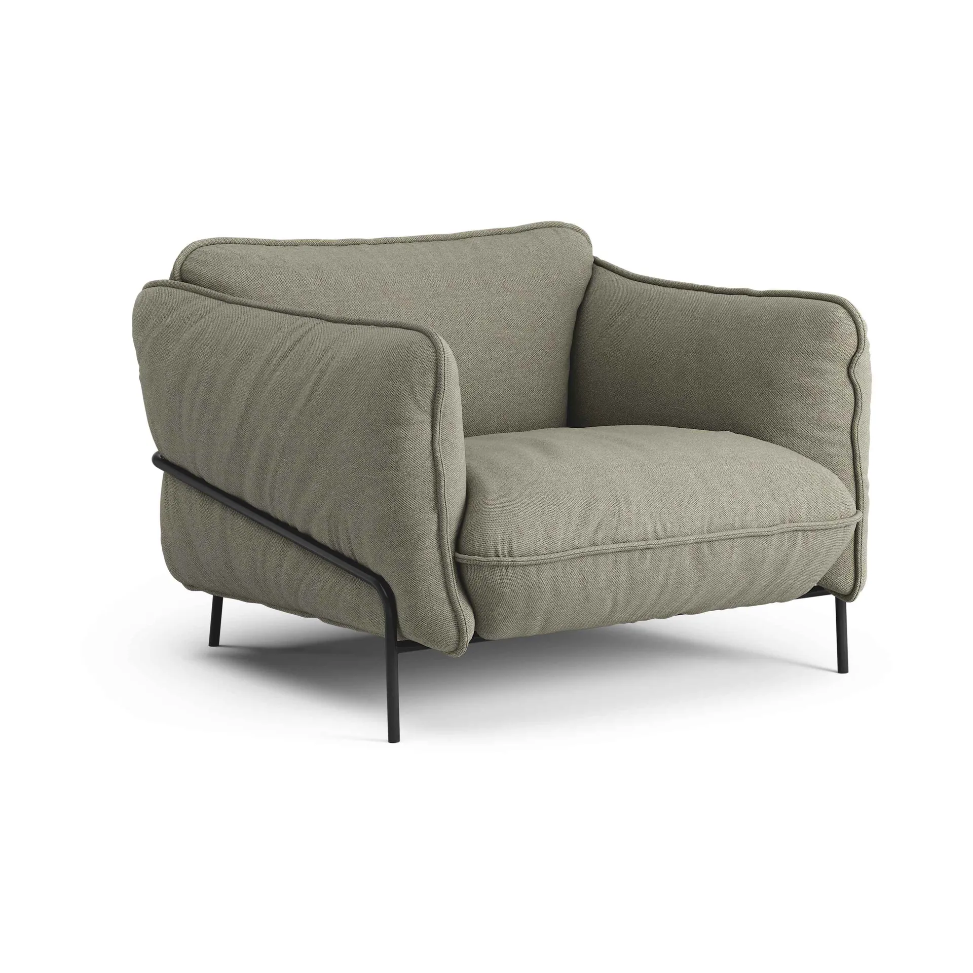 Continental fauteuil, Sealife Green/black-zwartgelaktstaal Swedese