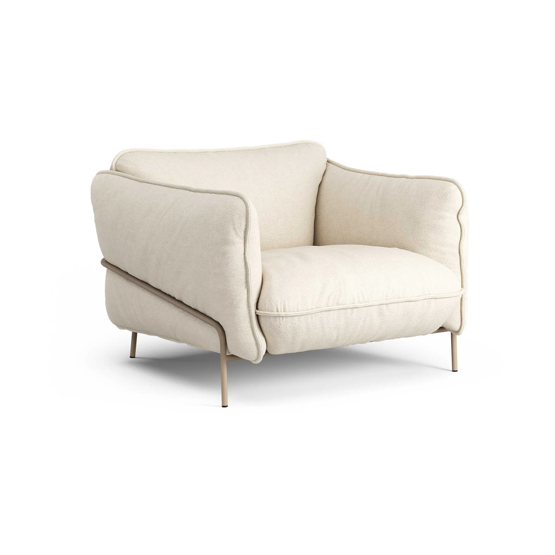 Continental fauteuil, Sealife Light beige/white-nutmeg Swedese