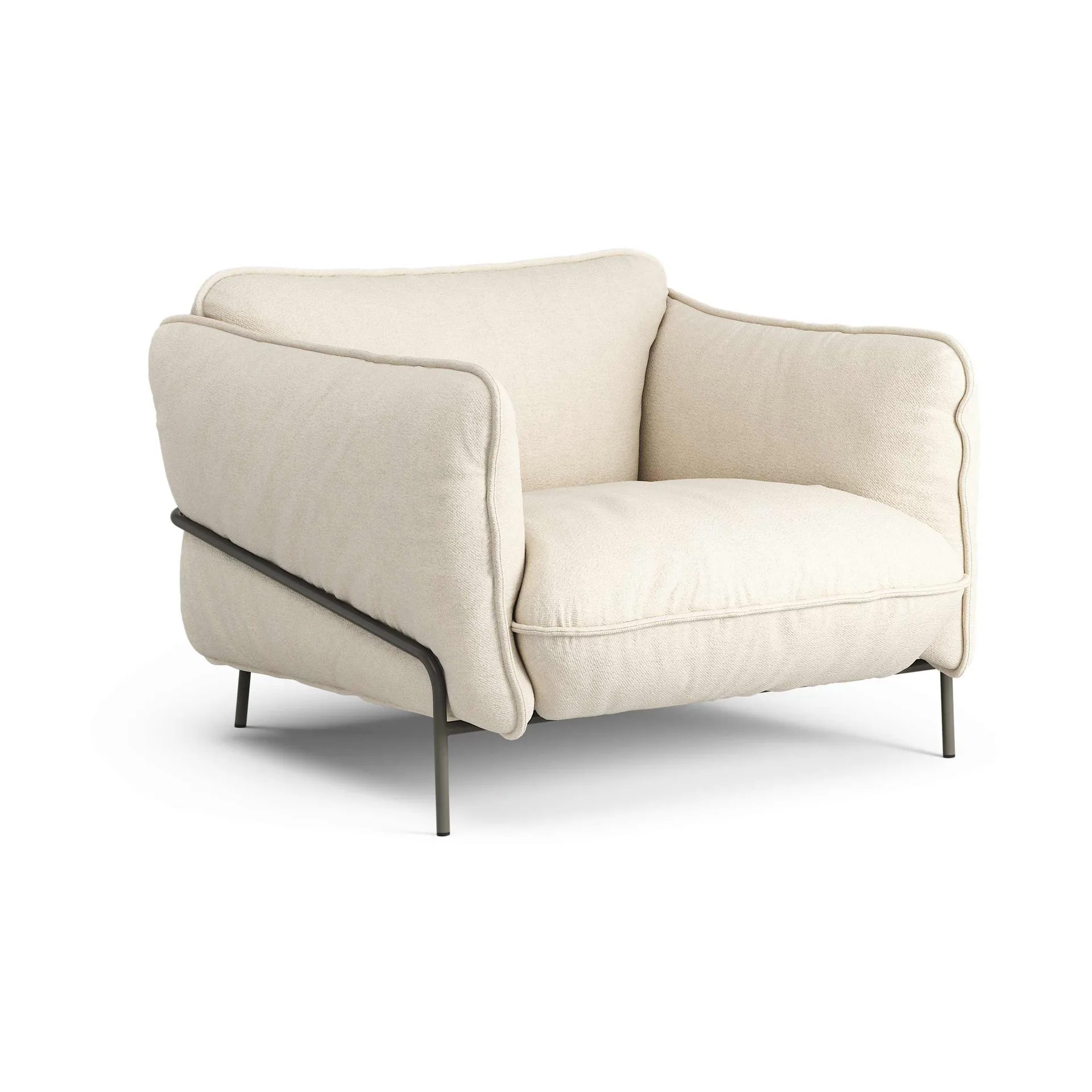 Continental fauteuil, Sealife Light beige/white-orkangrijs Swedese