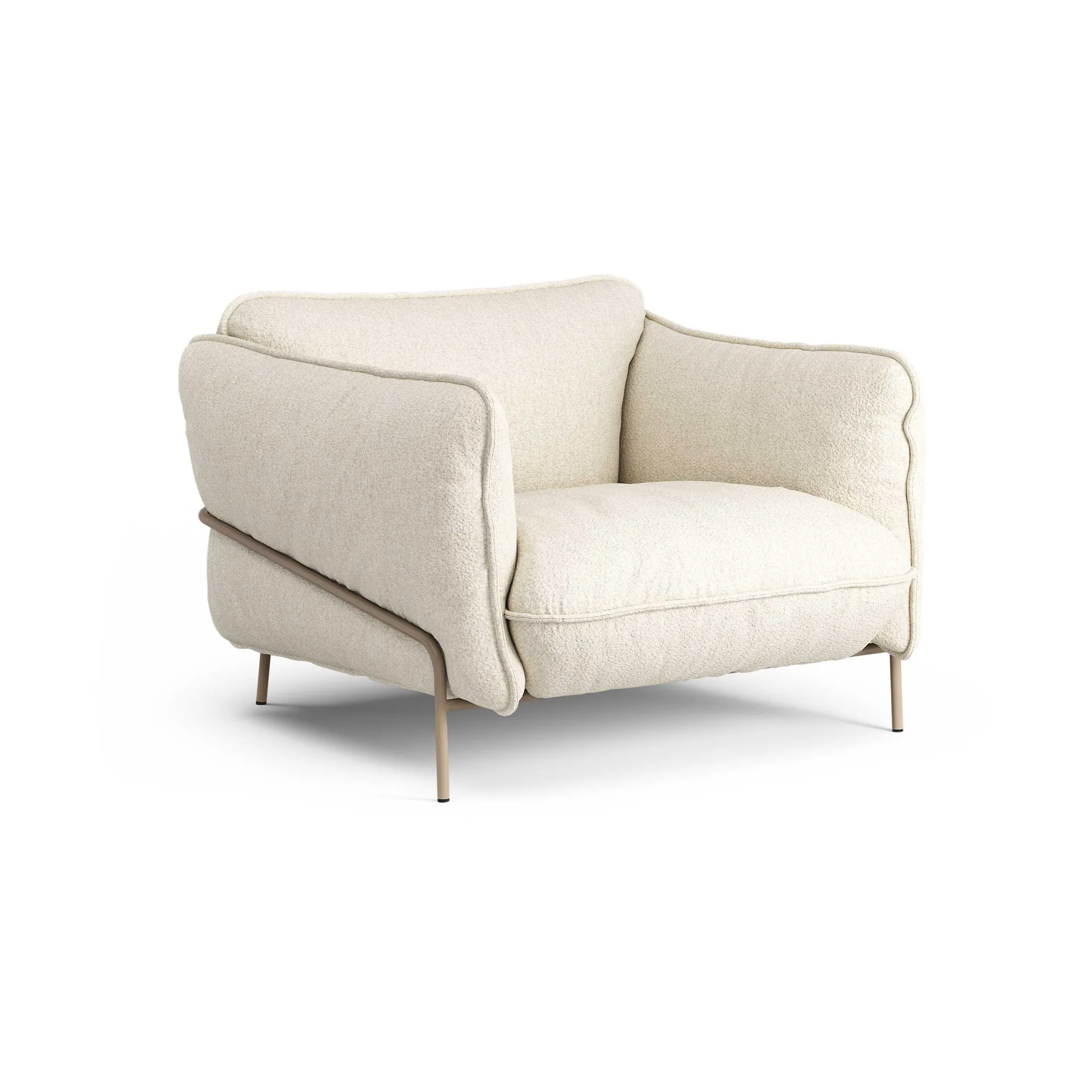 Continental fauteuil, Wave Champagne-nutmeg Swedese