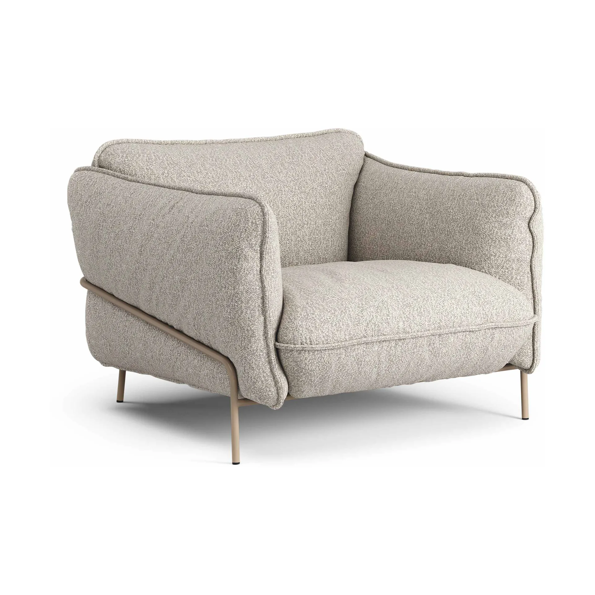 Continental fauteuil, Wave Cobblestone-nutmeg Swedese