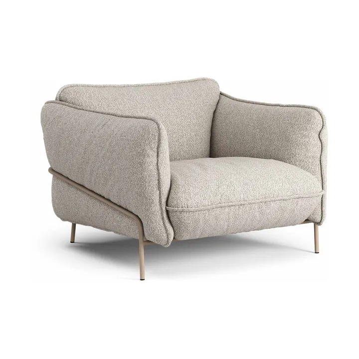 Continental fauteuil - Wave Cobblestone-nutmeg - Swedese