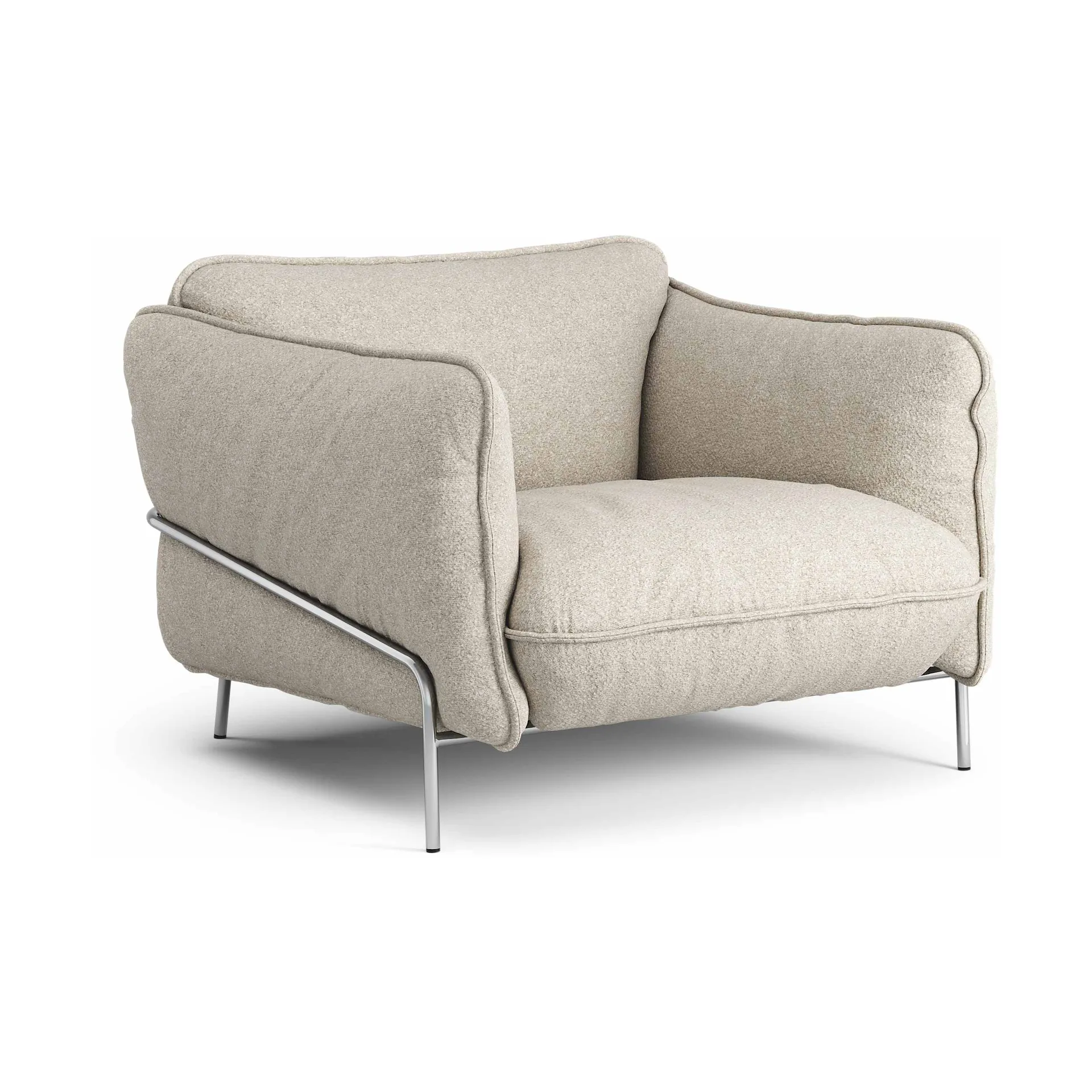 Continental fauteuil, Wave Sand-verchroomdstaal Swedese