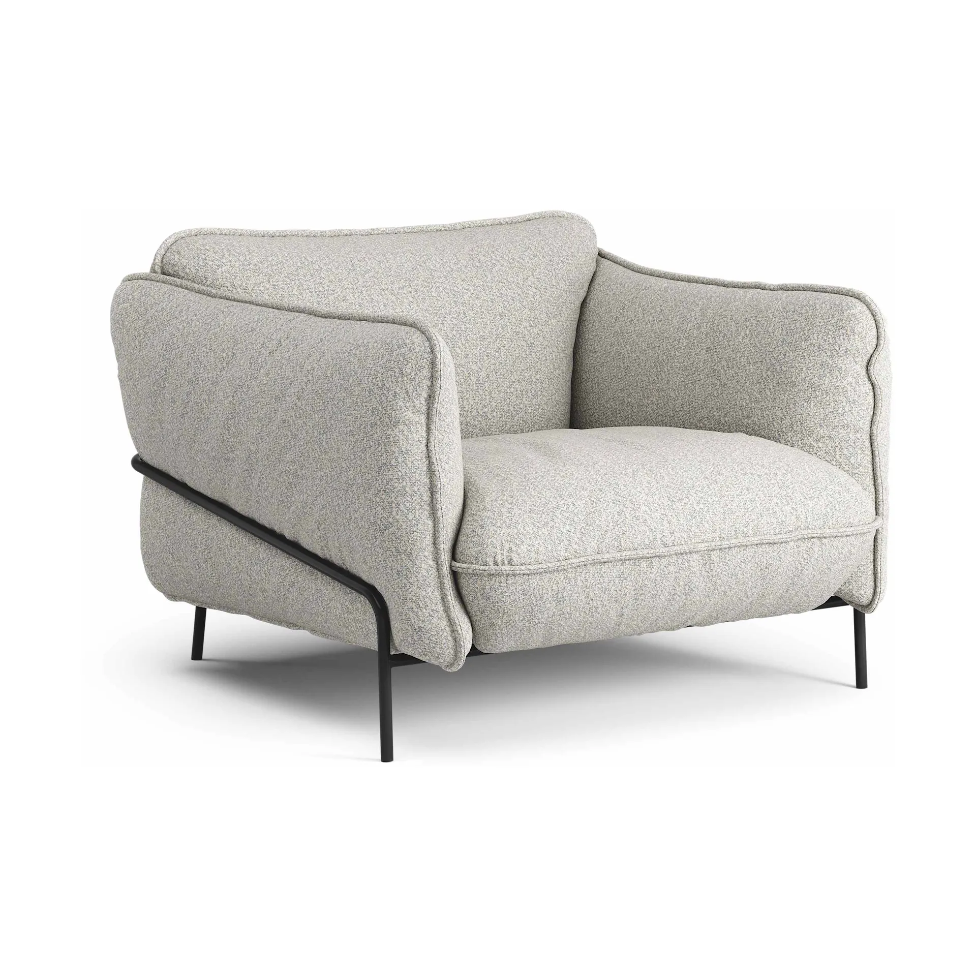Continental fauteuil, Wave Sky-zwartgelaktstaal Swedese