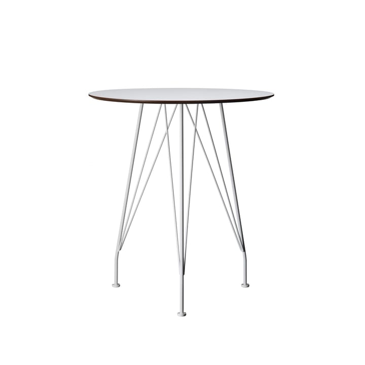 Desirée cafétafel - Wit laminaat, ø110cm, witgelakt onderstel - Swedese