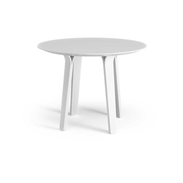 Divido Eettafel, wit, ø95cm, witgelazuurde essenhouten poten Swedese