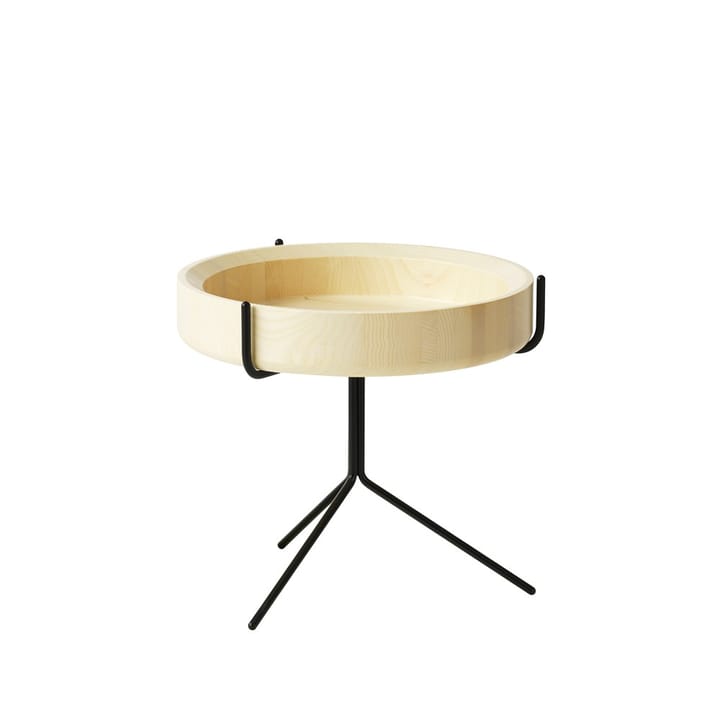 Drum tafel, gelakt-h.36cm-zwart onderstel Swedese