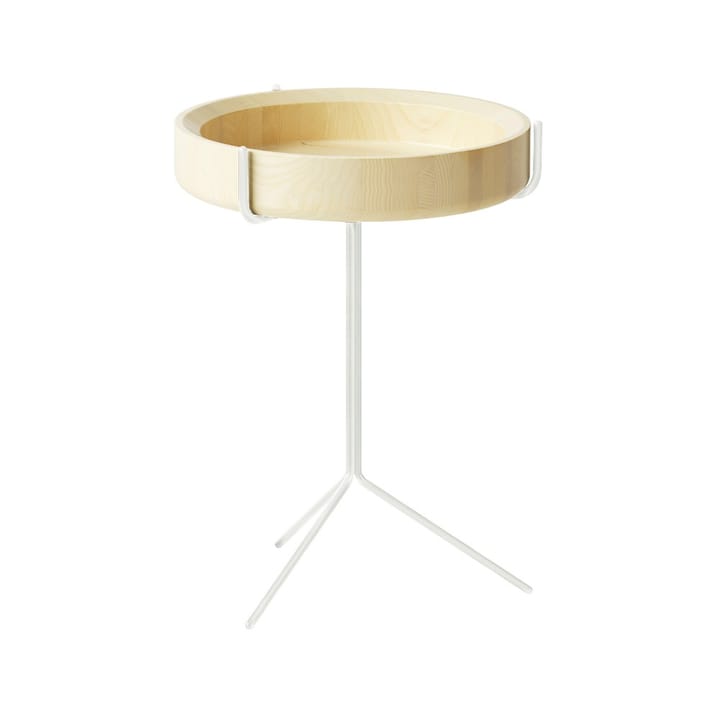 Drum tafel - natuurlak-h.56cm-wit onderstel - Swedese