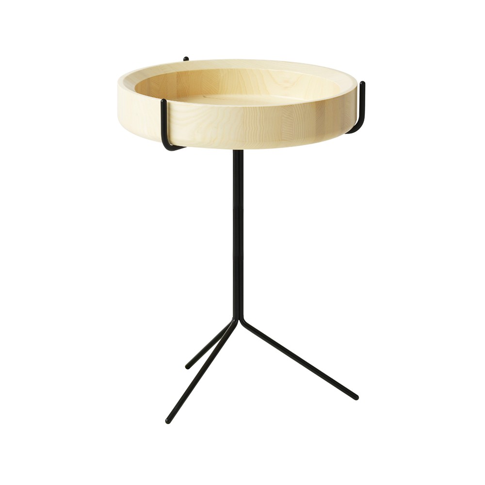 Swedese Drum tafel natuurlak-h.56cm-zwart onderstel