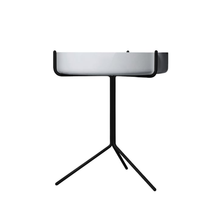 Drum tafel - Witgelazuurd-h.46cm-zwart onderstel - Swedese