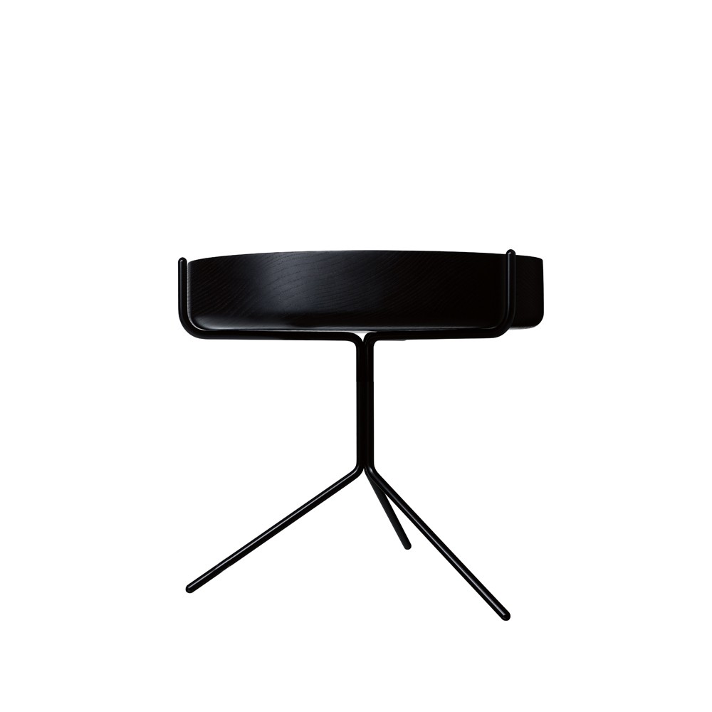 Swedese Drum tafel Zwartgelazuurd-h.36cm-zwart onderstel