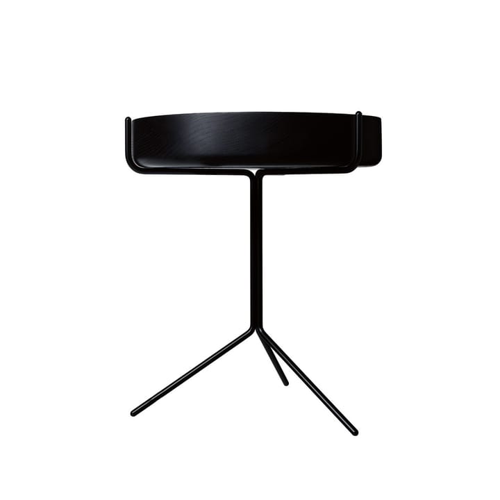 Drum tafel - Zwartgelazuurd-h.46cm-zwart onderstel - Swedese