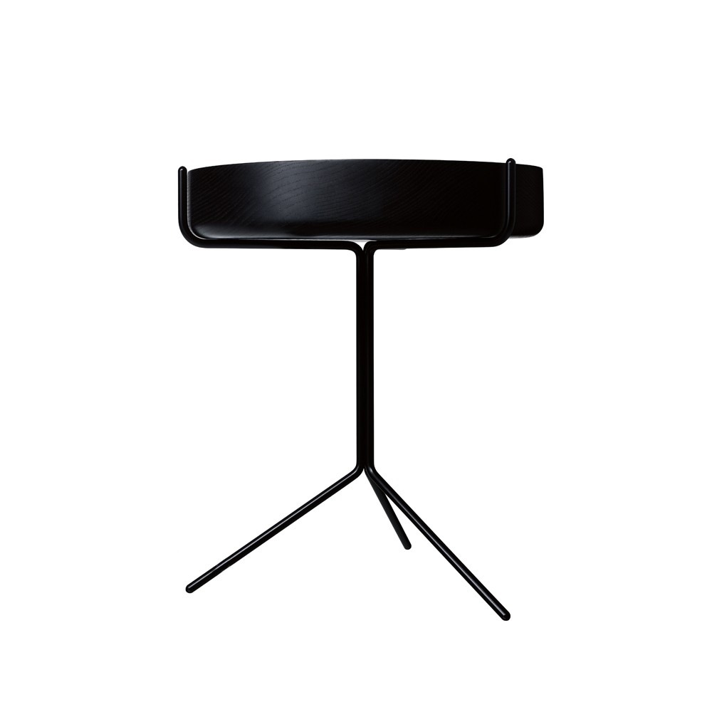 Swedese Drum tafel Zwartgelazuurd-h.46cm-zwart onderstel