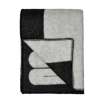 Duality plaid 130x180 cm - Zwart-lichtgrijs - Swedese