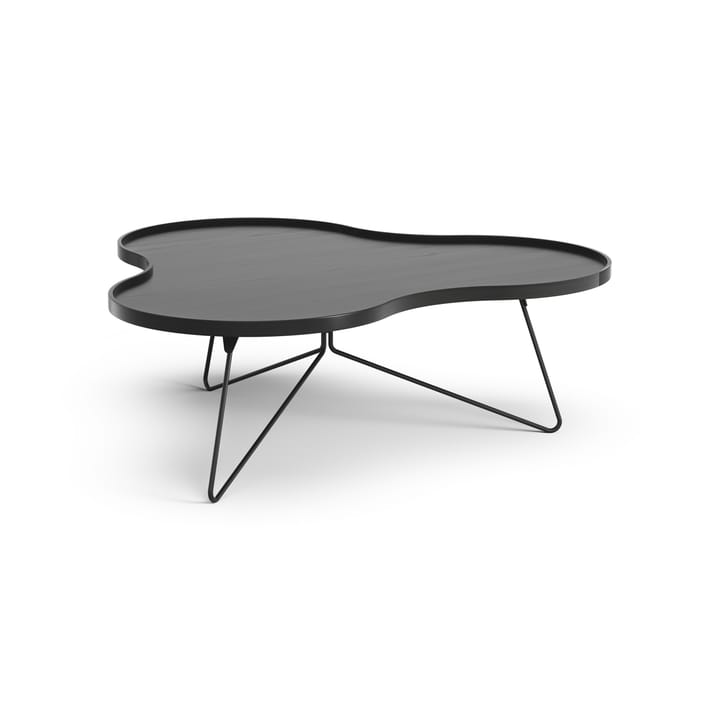 Flower mono tafel 107 x 114cm, H39 cm Es zwart glanzend Swedese