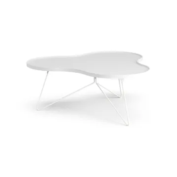 Flower mono tafel 107 x 114cm - H45 cm Es wit glanzend - Swedese