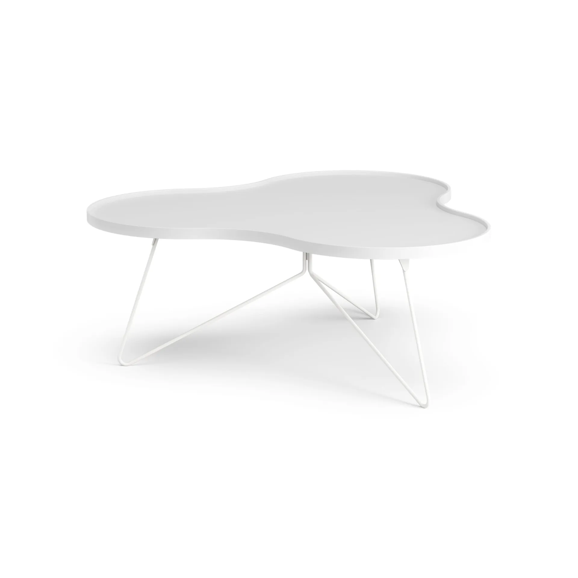 Flower mono tafel 107 x 114cm, H45 cm Es wit glanzend Swedese
