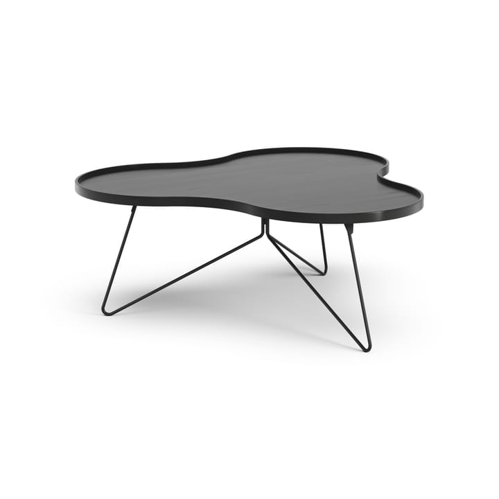 Flower mono tafel 107 x 114cm, H45 cm Es zwart glanzend Swedese