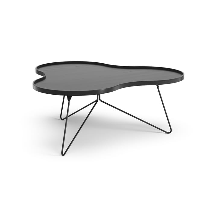 Flower mono tafel 107 x 114cm, H45 cm Es zwart glanzend Swedese