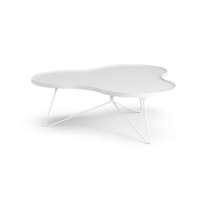 Flower mono tafel 107x114 cm - H39 cm wit gebeitst essenhout - Swedese