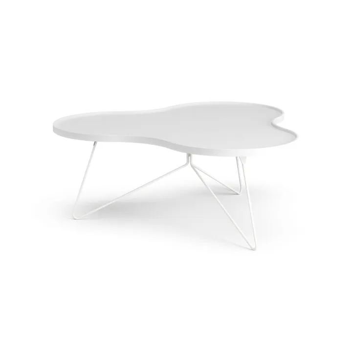Flower mono tafel 107x114 cm - H45 cm wit gebeitst essenhout - Swedese