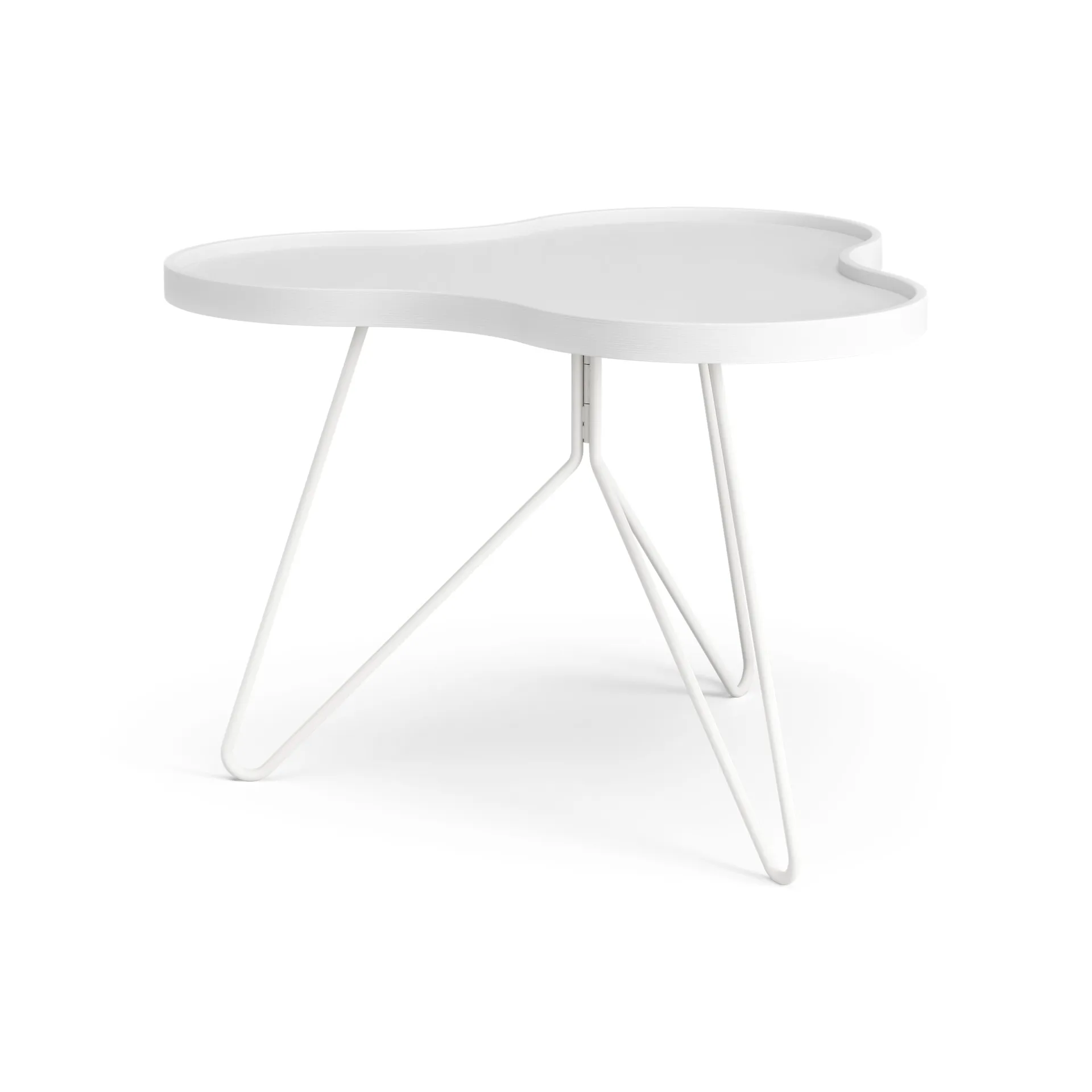 Flower mono tafel 62 x 66cm, H45 cm Es wit glanzend Swedese