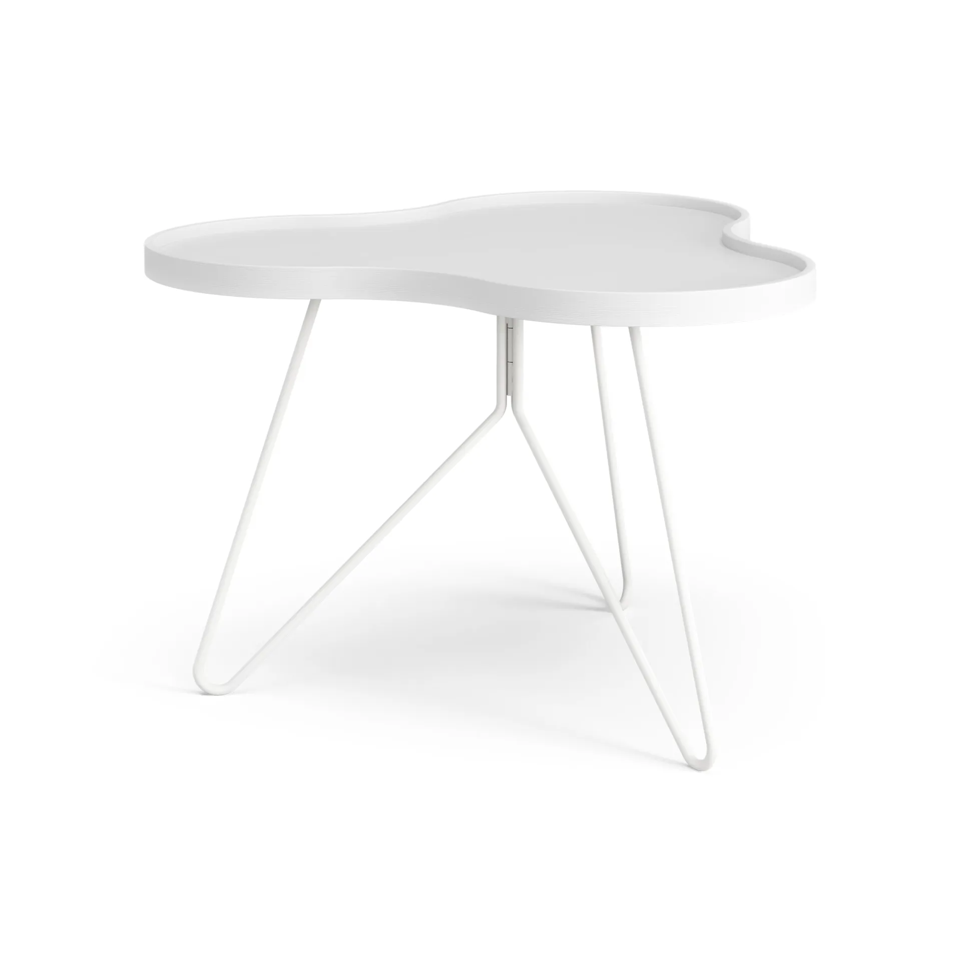 Flower mono tafel 62 x 66cm, H45 cm Es wit glanzend Swedese
