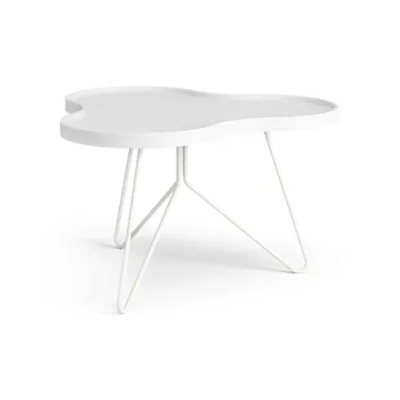 Flower mono tafel 62x66 cm - H39 cm wit gebeitst essenhout - Swedese