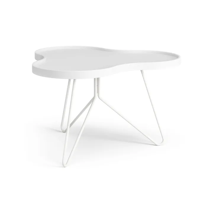 Flower mono tafel 62x66 cm - H39 cm wit gebeitst essenhout - Swedese