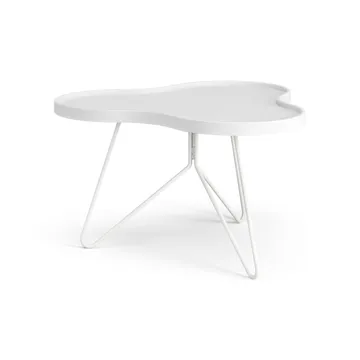 Flower mono tafel 62x66 cm - H39 cm wit gebeitst essenhout - Swedese