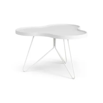 Flower mono tafel 62x66 cm - H39 cm wit gebeitst essenhout - Swedese