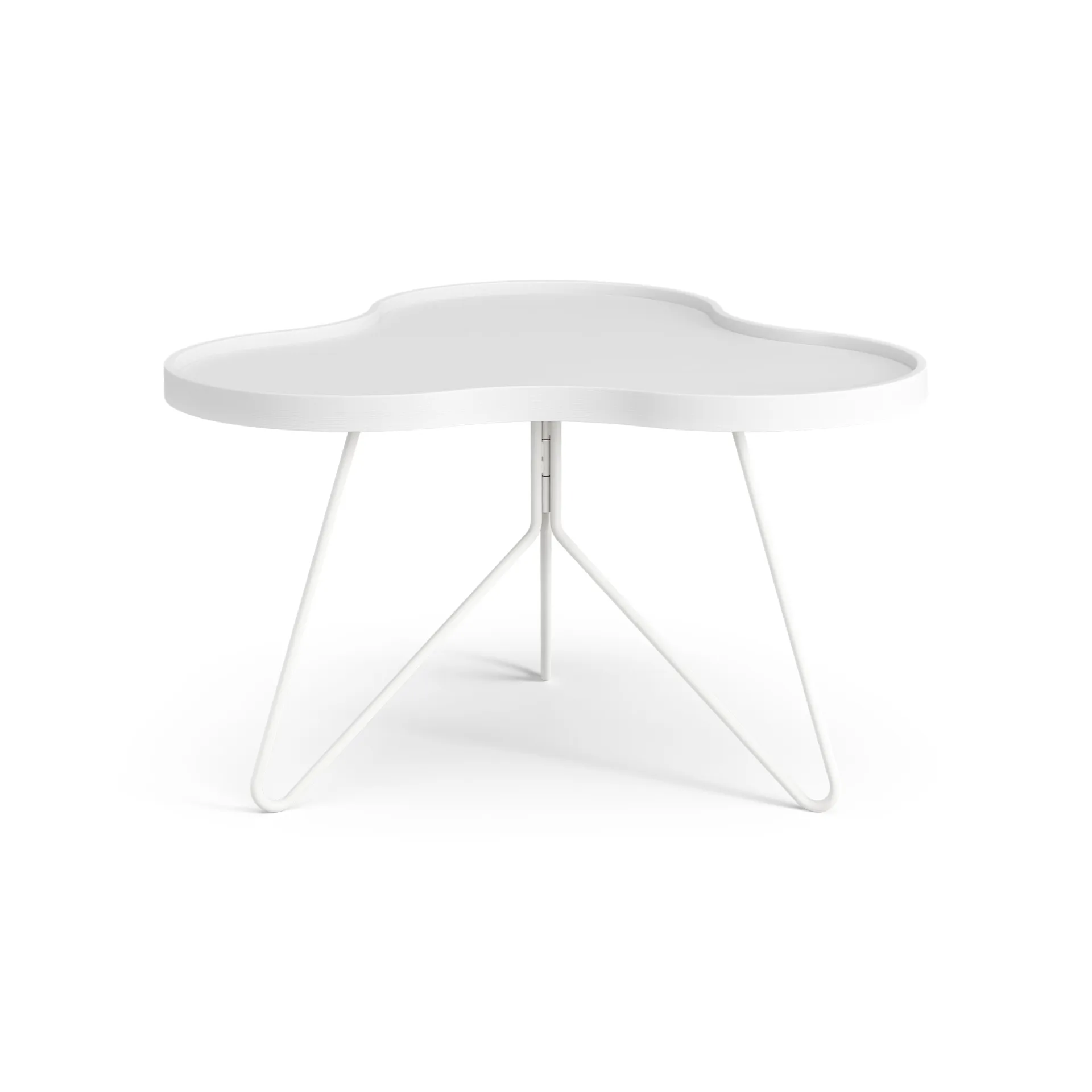 Flower mono tafel 62x66 cm, H39 cm wit gebeitst essenhout Swedese