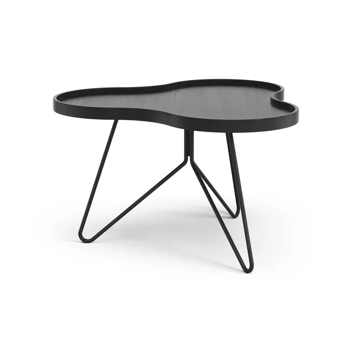 Flower mono tafel 62x66 cm - H39 cm zwart gebeitst essenhout - Swedese