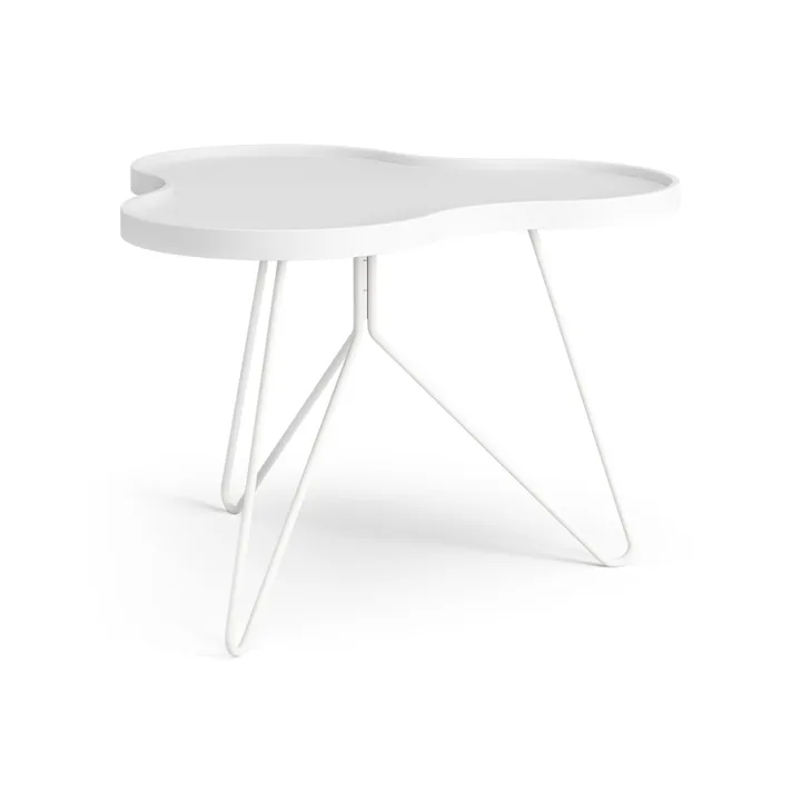Flower mono tafel 62x66 cm - H45 cm wit gebeitst essenhout - Swedese
