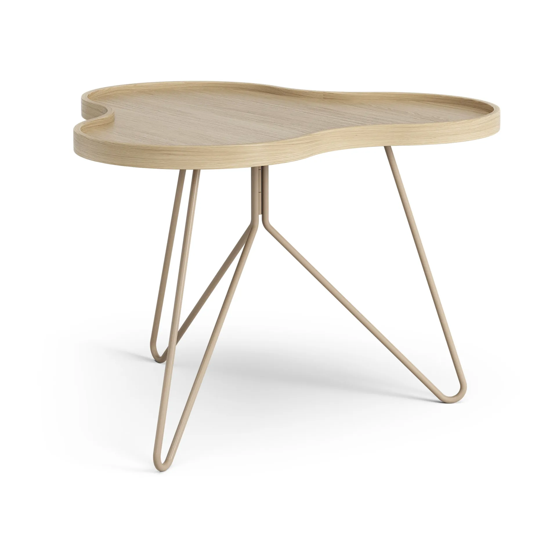 Flower mono tafel 62x66 cm, H45 Gelakt eiken-nutmeg RAL1019 Swedese