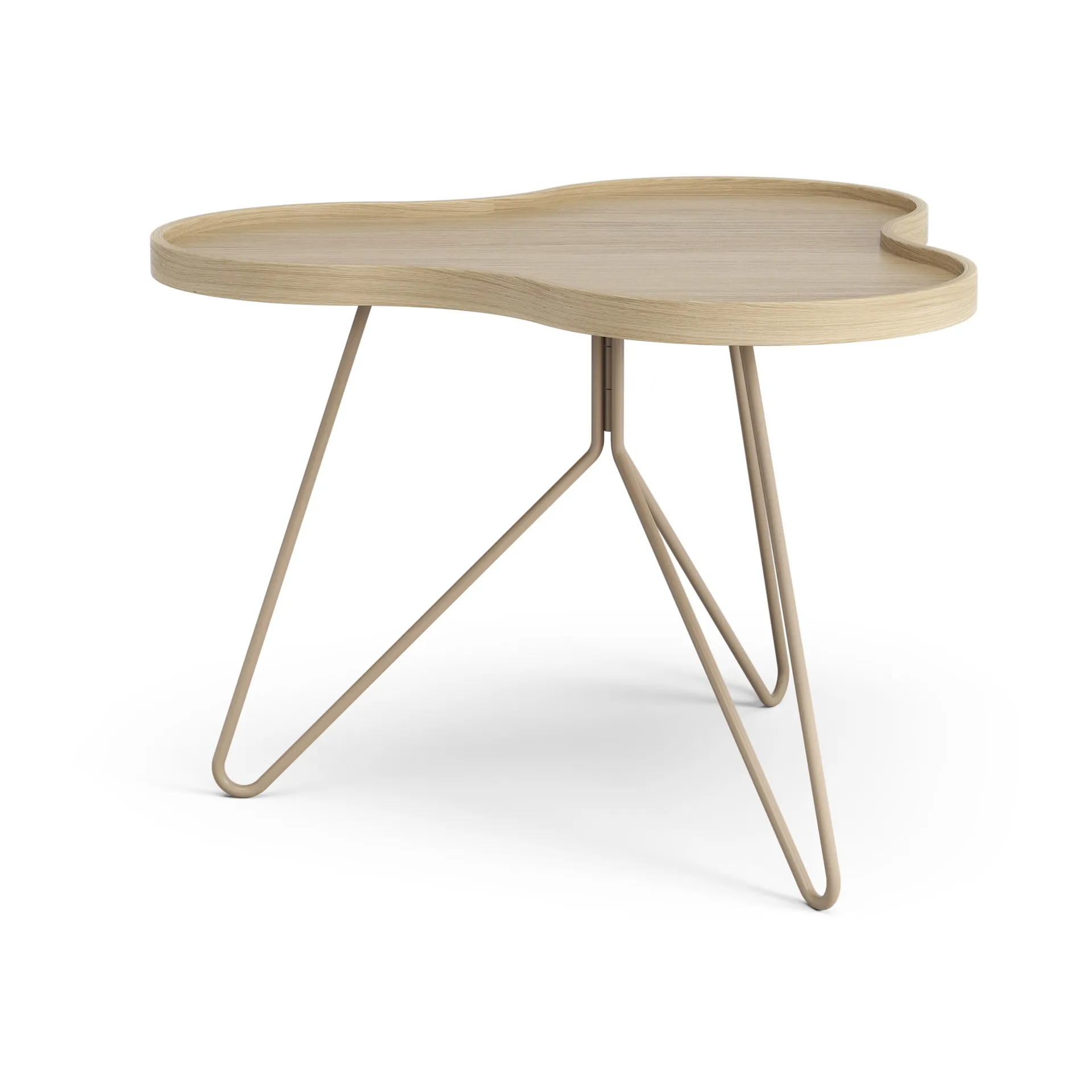 Flower mono tafel 62x66 cm, H45 Gelakt eiken-nutmeg RAL1019 Swedese