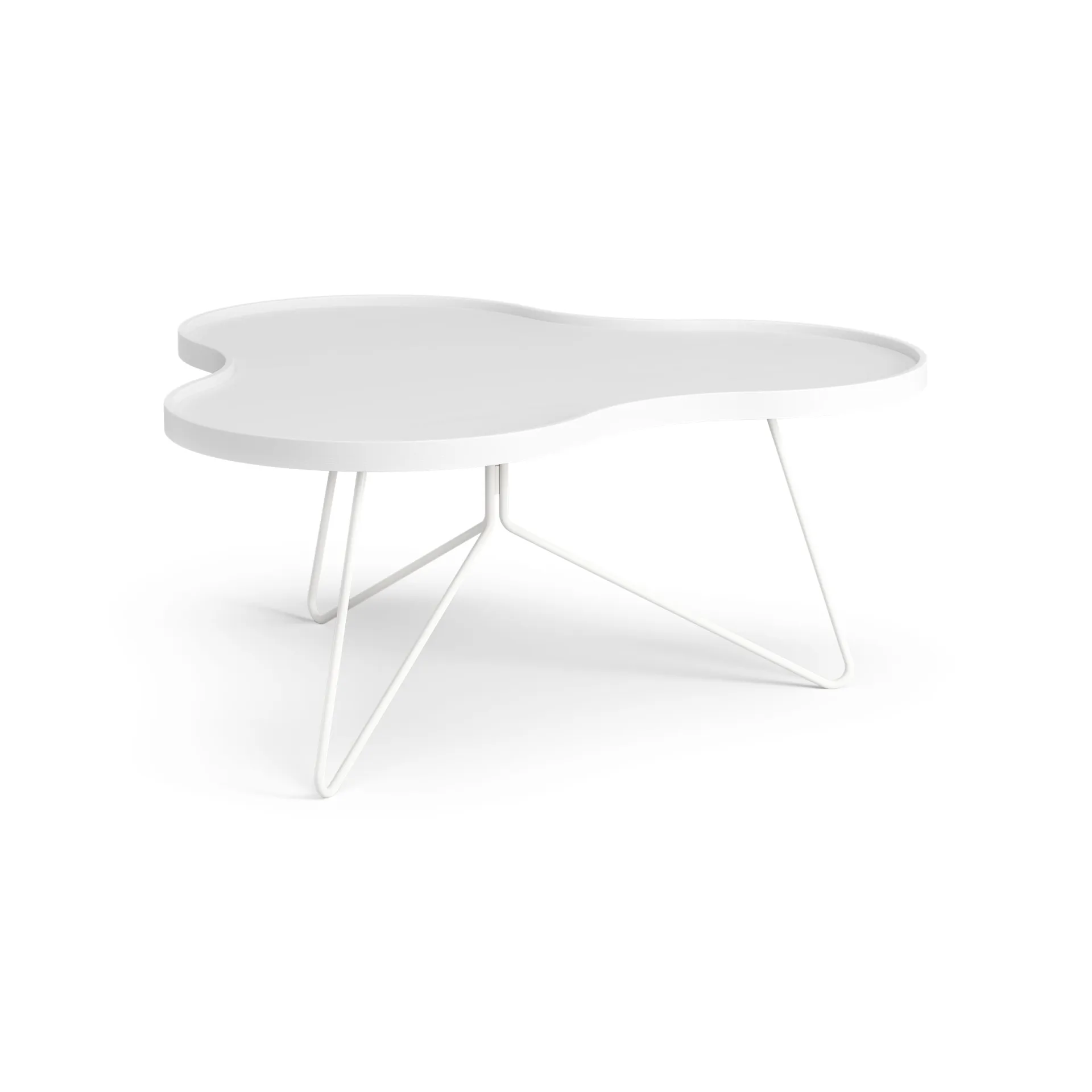 Flower mono tafel 84 x 90cm, H39 cm Es wit glanzend Swedese