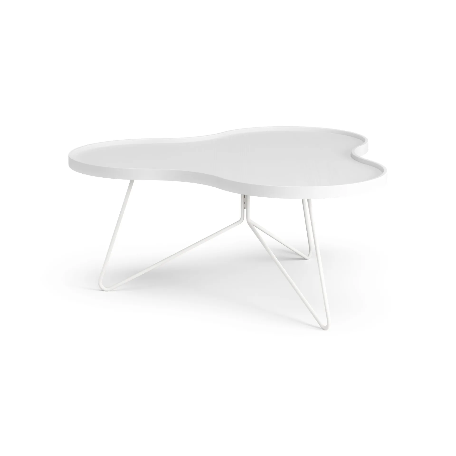 Flower mono tafel 84 x 90cm, H39 cm Es wit glanzend Swedese