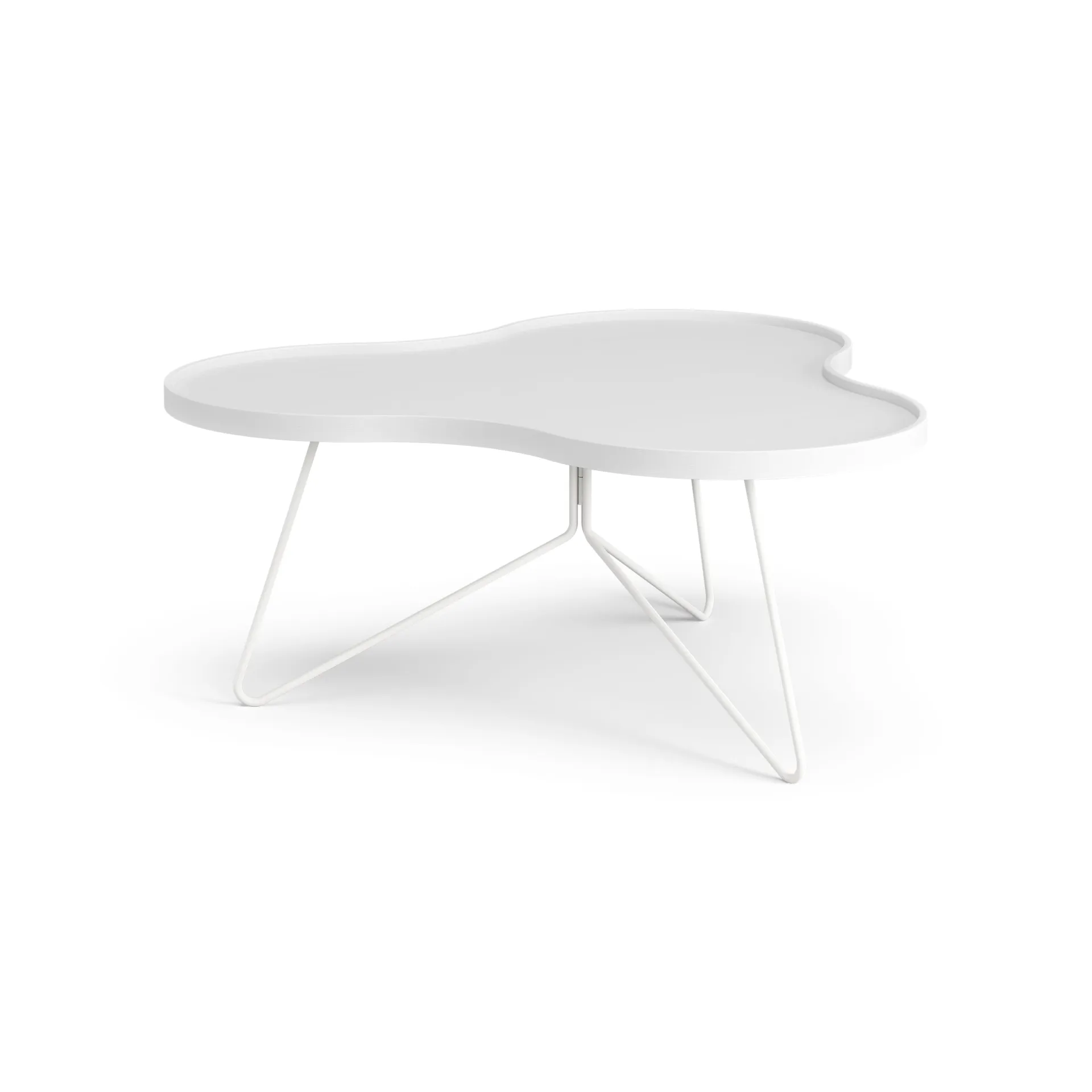 Flower mono tafel 84 x 90cm, H39 cm Es wit glanzend Swedese